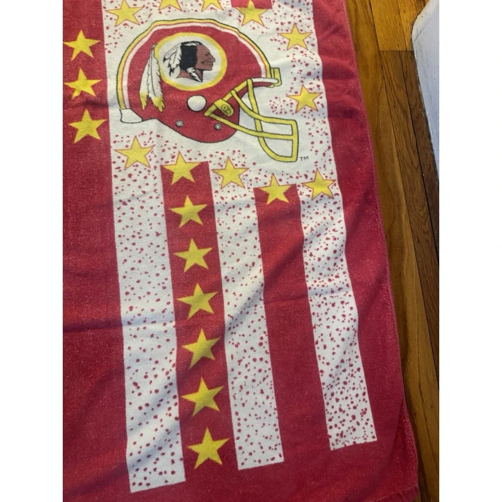 Vintage Redskins Pink Stars‎ Stripes Cotton Beach Pool Towel NFL Football